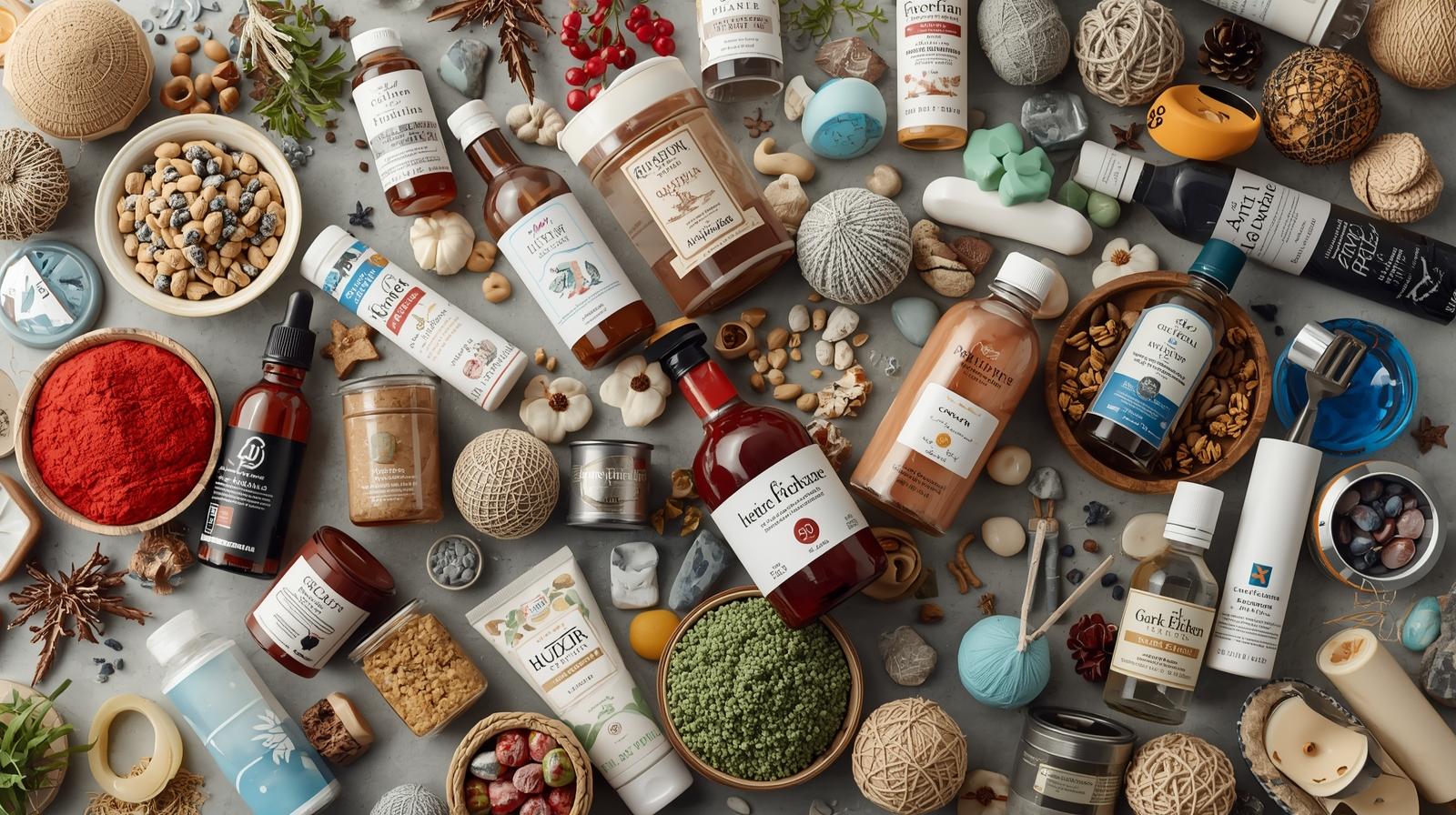 Create an image of mixed branded items about 30-50 (1)