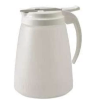 Winco PSUD-32, 32-Ounce Plastic Syrup Dispenser with Plastic Lid and Stainless Steel Slide Cover