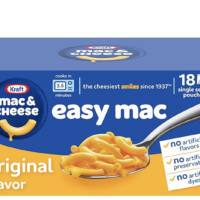 Kraft Easy Mac Original Mac & Cheese Macaroni and Cheese Dinner Microwavable Dinner, 18 ct Packets