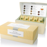 Tea Forte Tea Sampler Presentation Box, 20 Assorted Handcrafted Pyramid Tea Infuser Bags, Tea Tasting Assortment: Black, White, Green, Herbal