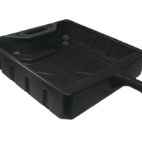 Funnel King 32972 20 Quart Open Drain Pan, Black, 25" x 18" x 5.5", Made in USA