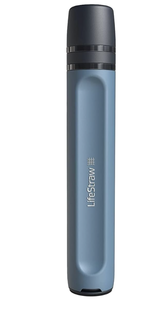 LifeStraw Peak Series Personal Water Filter for Hiking, Camping, Travel, and Emergency Preparedness, 1 Pack, Mountain Blue