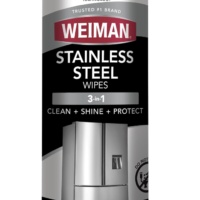 Weiman Stainless Steel Cleaner, 30 Count Cleaning Wipes, Removes Dirt, Grime, and Grease, No Streaks or Residue, Stainless Steel Polish for a Sparkling Clean and Shiny Surface, Cleaning Supplies