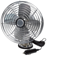 RoadPro RP-1179 Car Fan, Heavy Duty, 12V, Metal, 7.5"